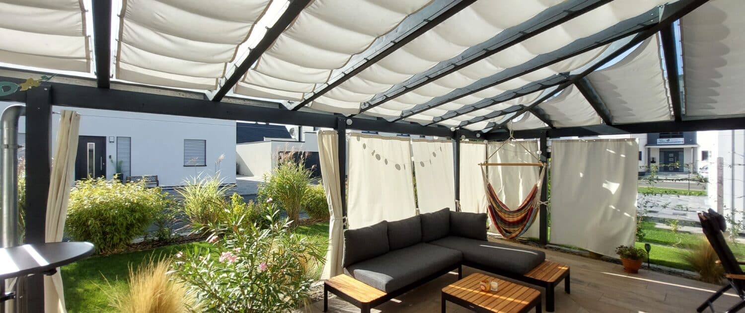 Seilspannsegel nach Mass auch in Sonderformen und Sonderfarben