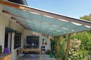 Schienensegel für Terrassenüberdachung