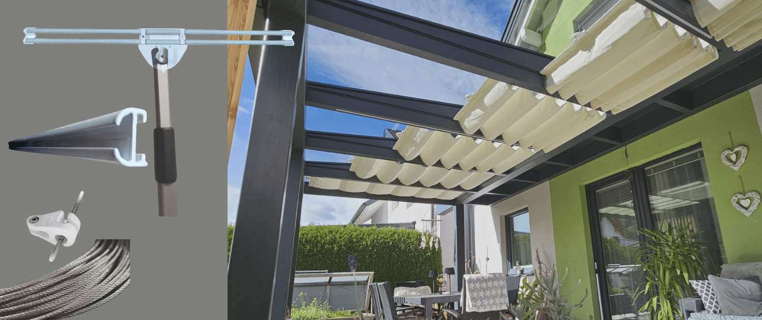 zubehör für Sonnensegel für Terrassenüberdachungen