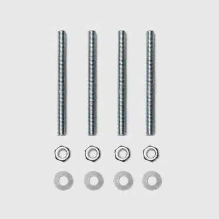 Gewindestangen M10 12 cm im 4er Set – verzinkter Stahl