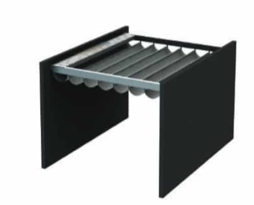 Dachvariante Baldachinsonnensegel als Dachvariante zwischen 2 Gebäuden