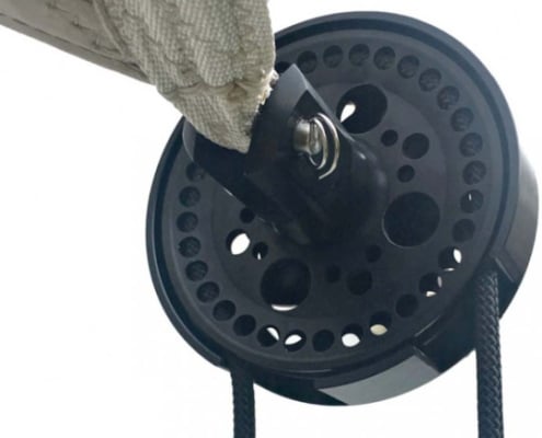 Die Winsch des rollsonnensegels zum auf und zu rollen